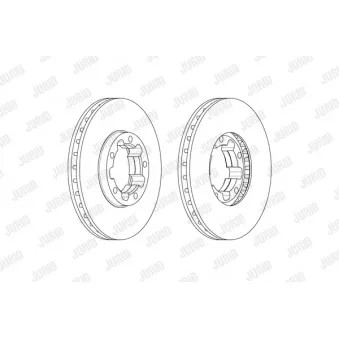 Jeu de 2 disques de frein avant JURID