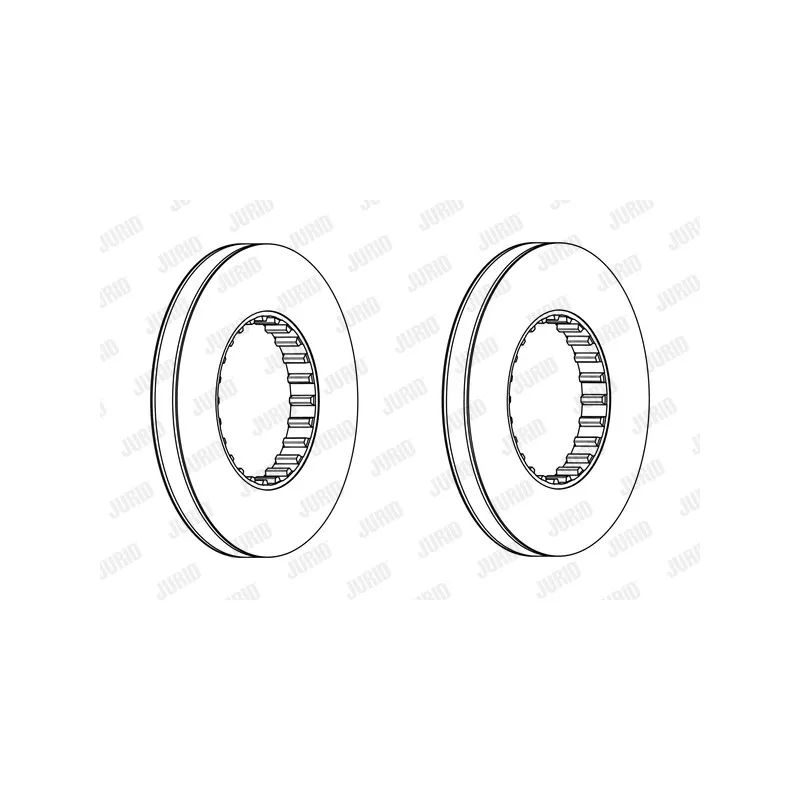 Jeu de 2 disques de frein avant JURID 569213J