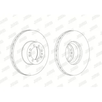 Jeu de 2 disques de frein avant JURID