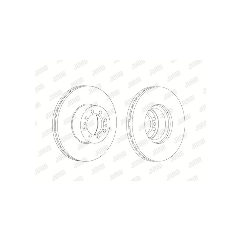 Jeu de 2 disques de frein avant JURID 569228J