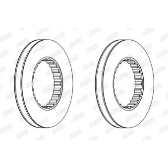 Jeu de 2 disques de frein arrière JURID