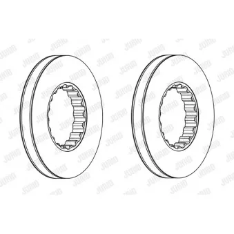 Jeu de 2 disques de frein arrière JURID