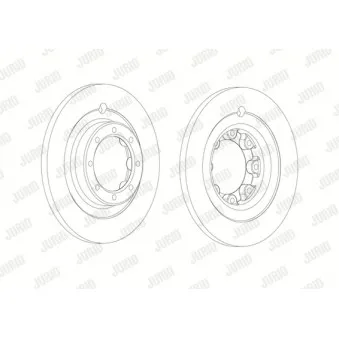 Jeu de 2 disques de frein avant JURID