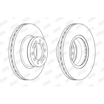 Jeu de 2 disques de frein avant JURID 569254J