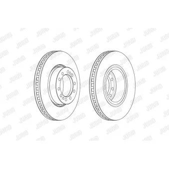 Jeu de 2 disques de frein avant JURID