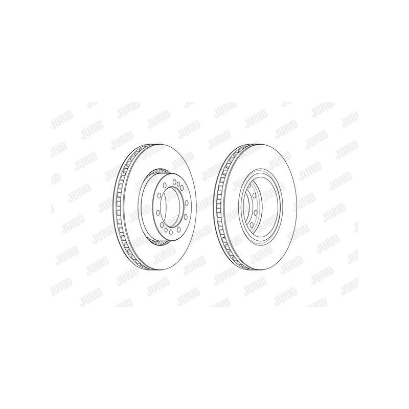 Jeu de 2 disques de frein avant JURID 569256J