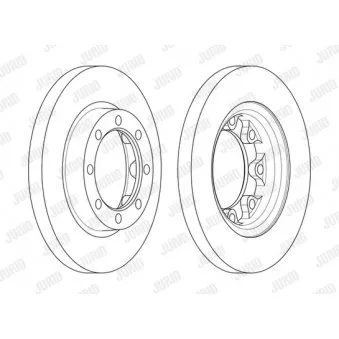 Jeu de 2 disques de frein avant JURID