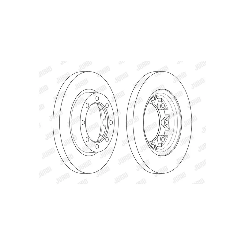 Jeu de 2 disques de frein avant JURID 569247J