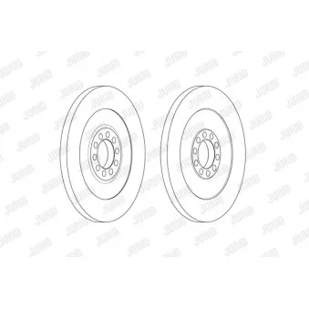 Jeu de 2 disques de frein avant JURID 569248J