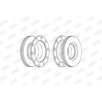 Jeu de 2 disques de frein arrière JURID