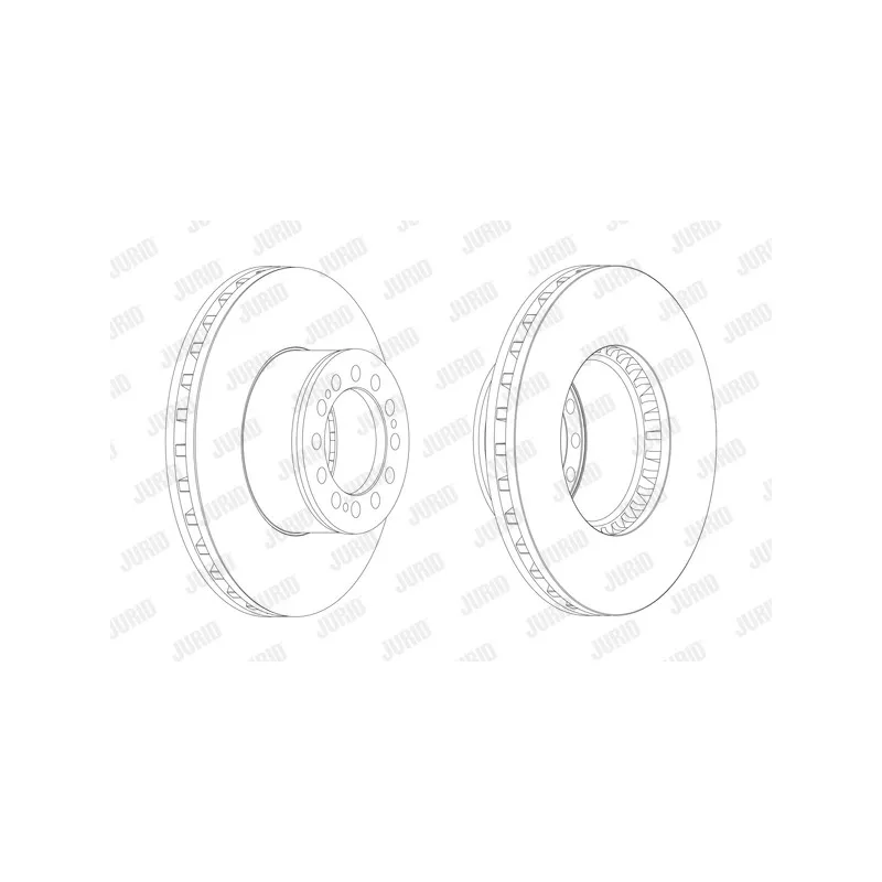 Jeu de 2 disques de frein avant JURID 569263J