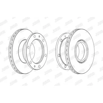 Jeu de 2 disques de frein arrière JURID