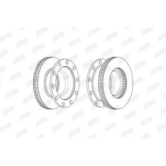 Jeu de 2 disques de frein avant JURID