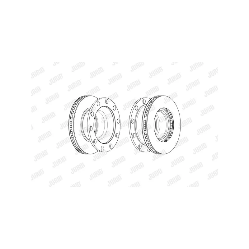 Jeu de 2 disques de frein avant JURID 569257J