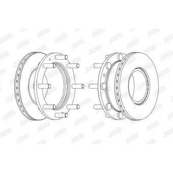 Jeu de 2 disques de frein arrière JURID