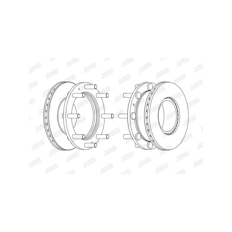 Jeu de 2 disques de frein arrière JURID 569264J