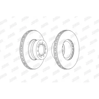 Jeu de 2 disques de frein avant JURID