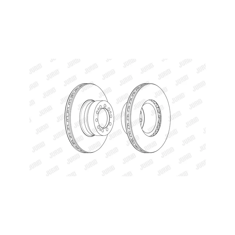 Jeu de 2 disques de frein avant JURID 569258J