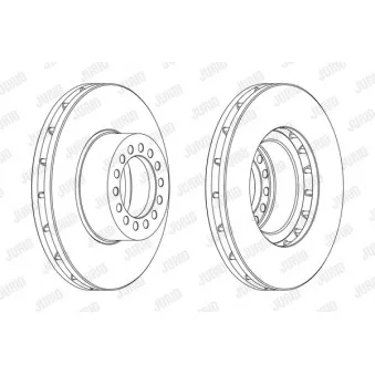 Jeu de 2 disques de frein avant JURID