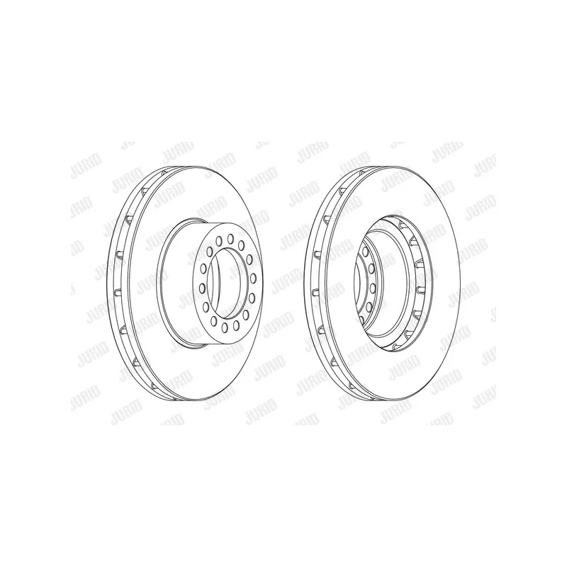 Jeu de 2 disques de frein avant JURID 569265J