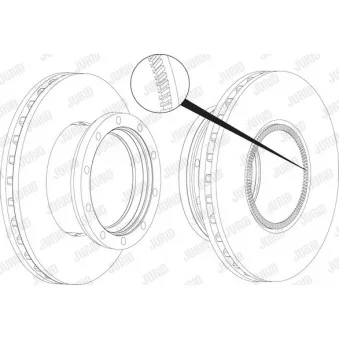 Jeu de 2 disques de frein avant JURID