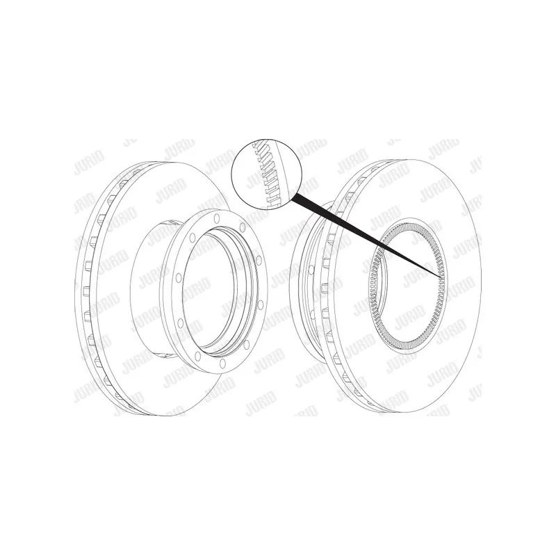 Jeu de 2 disques de frein avant JURID 569155J