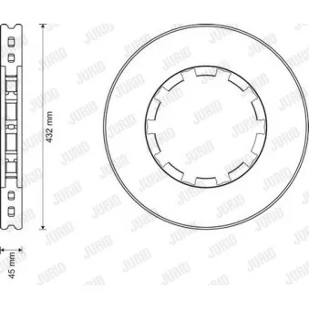 Jeu de 2 disques de frein JURID
