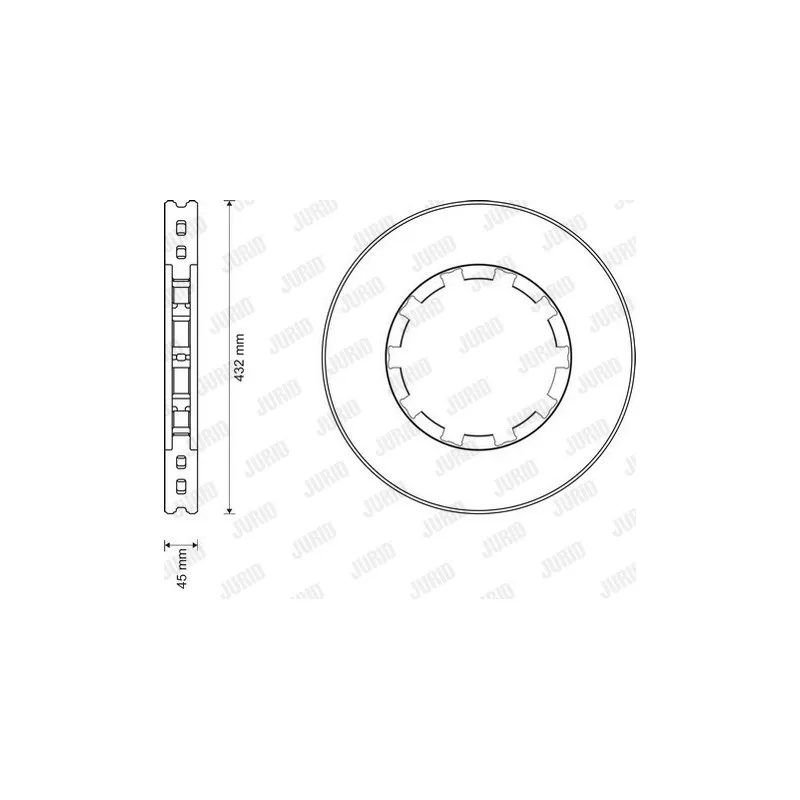 Jeu de 2 disques de frein JURID 569157J
