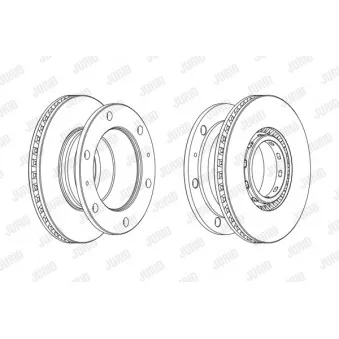 Jeu de 2 disques de frein arrière JURID