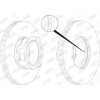 Jeu de 2 disques de frein avant JURID