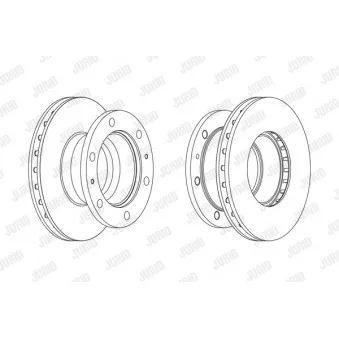 Jeu de 2 disques de frein avant JURID