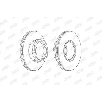 Jeu de 2 disques de frein arrière JURID