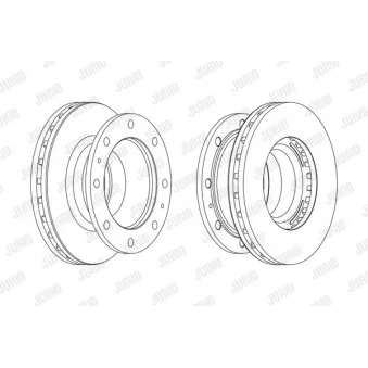 Jeu de 2 disques de frein avant JURID