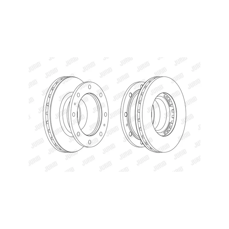 Jeu de 2 disques de frein avant JURID 569170J