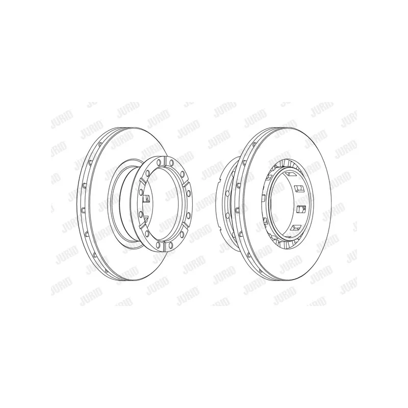 Jeu de 2 disques de frein arrière JURID 569161J