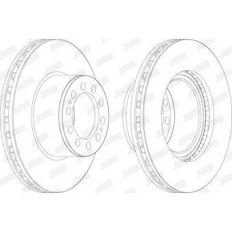 Jeu de 2 disques de frein avant JURID