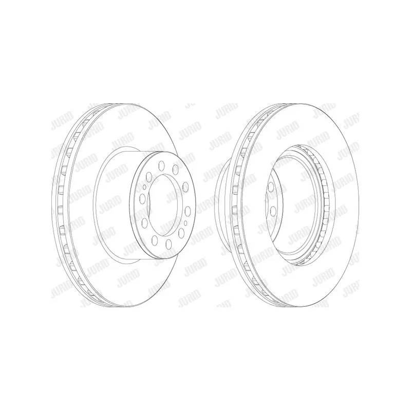 Jeu de 2 disques de frein avant JURID 569160J