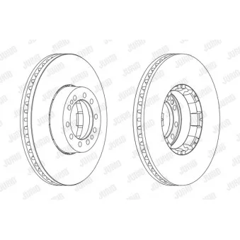 Jeu de 2 disques de frein arrière JURID