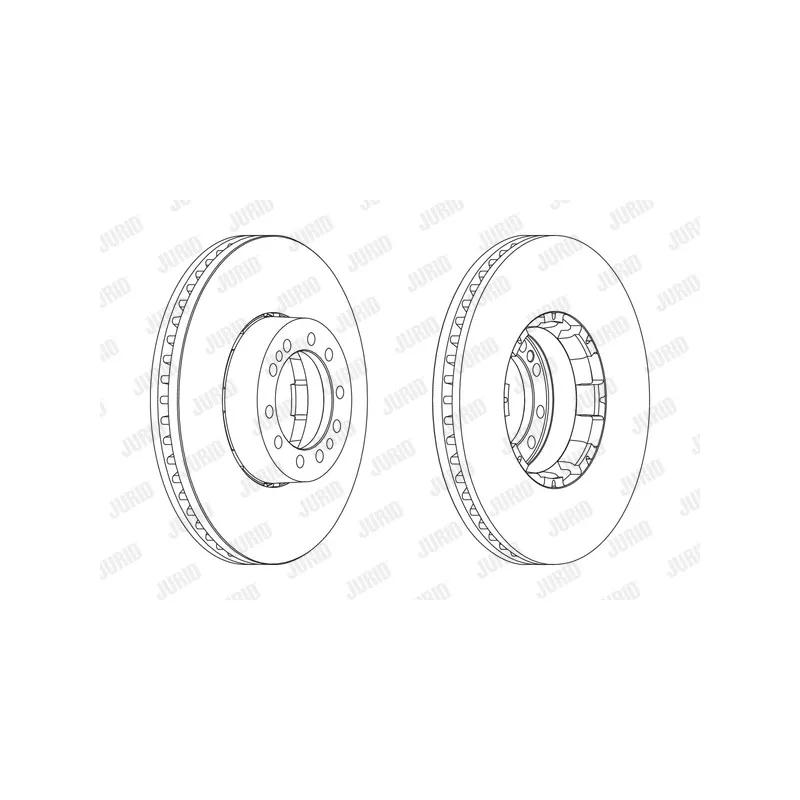 Jeu de 2 disques de frein arrière JURID 567953J