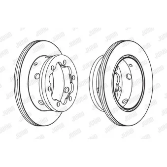 Jeu de 2 disques de frein arrière JURID