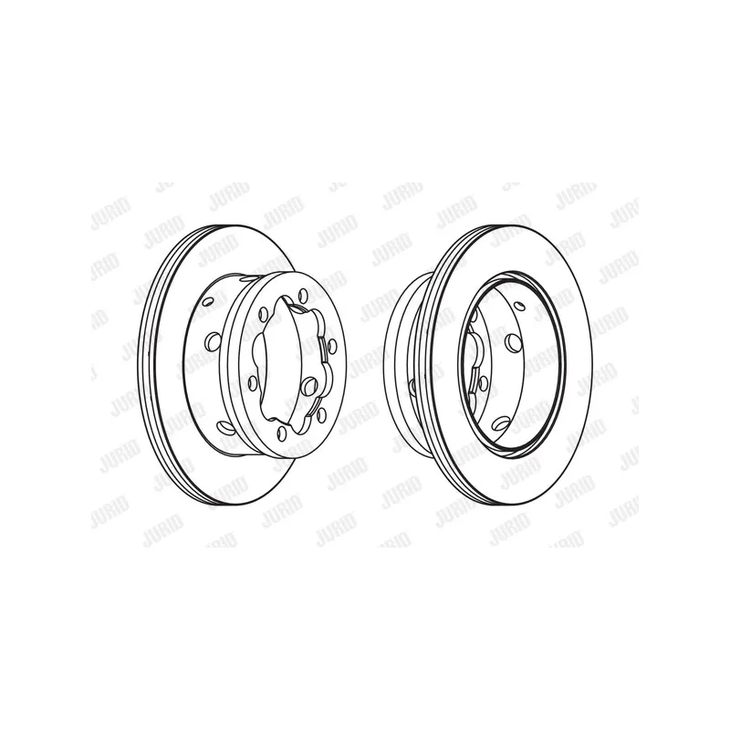 Jeu de 2 disques de frein arrière JURID 567810J