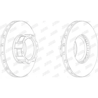 Jeu de 2 disques de frein avant JURID