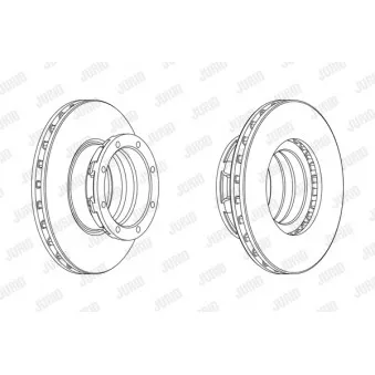 Jeu de 2 disques de frein arrière JURID