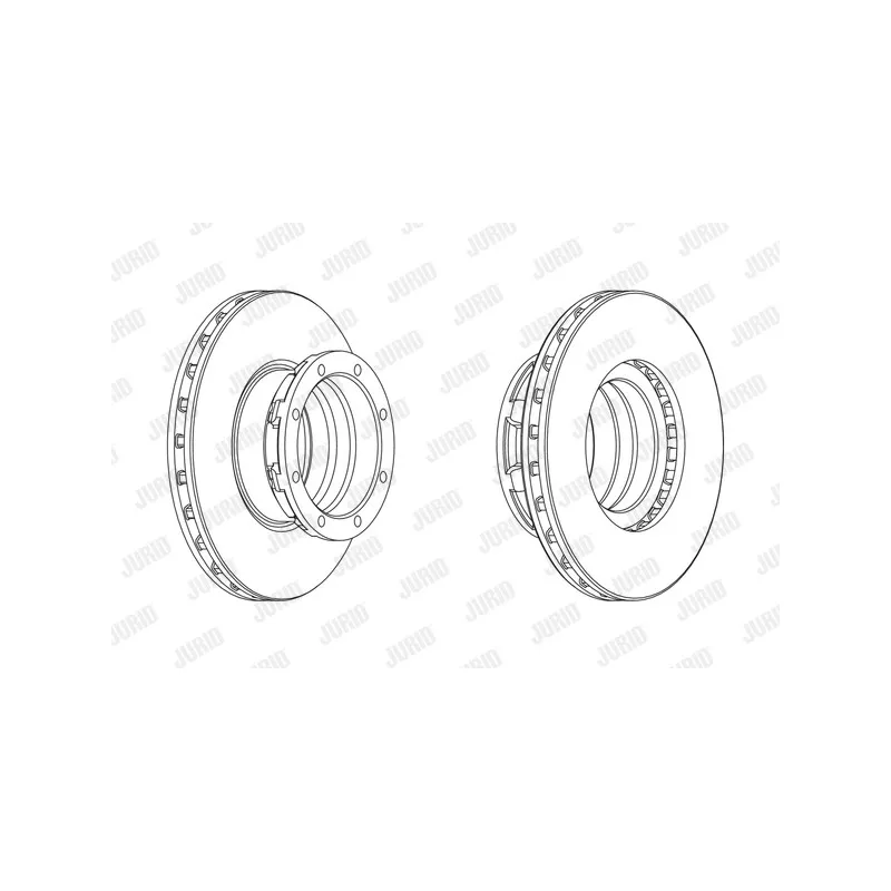 Jeu de 2 disques de frein arrière JURID 567767J