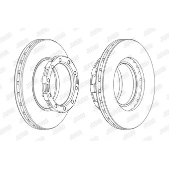 Jeu de 2 disques de frein arrière JURID