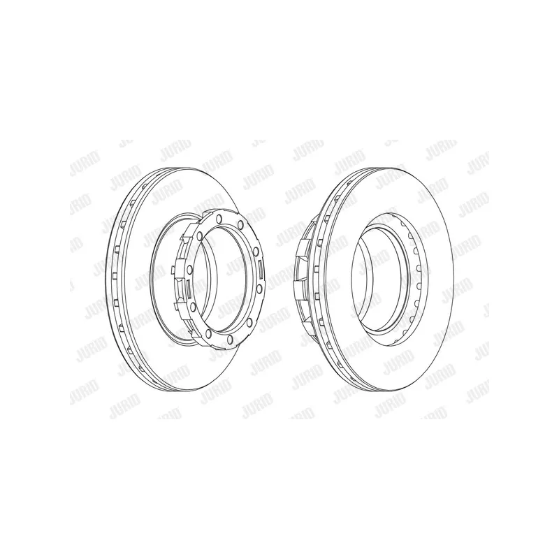 Jeu de 2 disques de frein arrière JURID 567801J