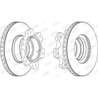 Jeu de 2 disques de frein arrière JURID