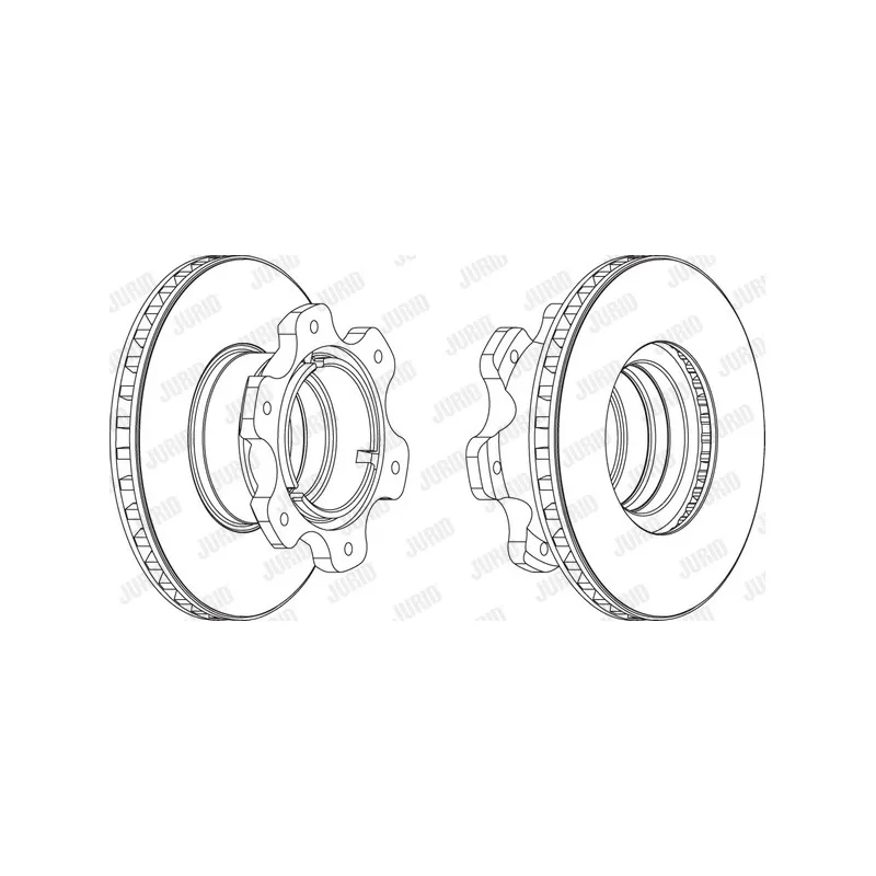 Jeu de 2 disques de frein arrière JURID 567769J