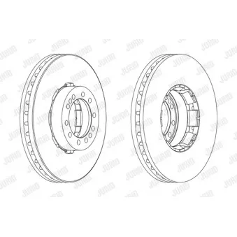Jeu de 2 disques de frein avant JURID