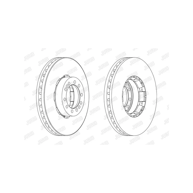 Jeu de 2 disques de frein avant JURID 567958J